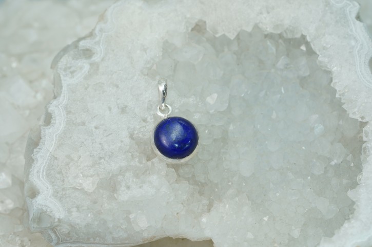 Lapis-Lazuli Anhänger - rund - 925'er Silber