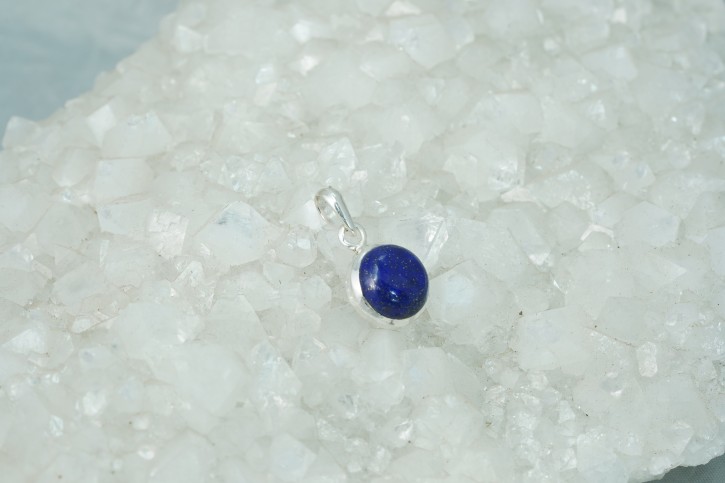 Lapis-Lazuli Anhänger - rund - 925'er Silber