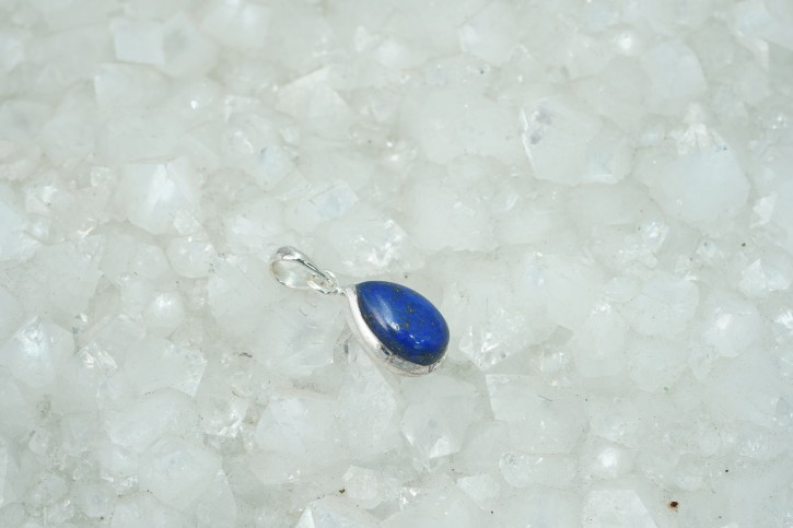 Lapis-Lazuli Anhänger - Tropfenform - 925'er Silber