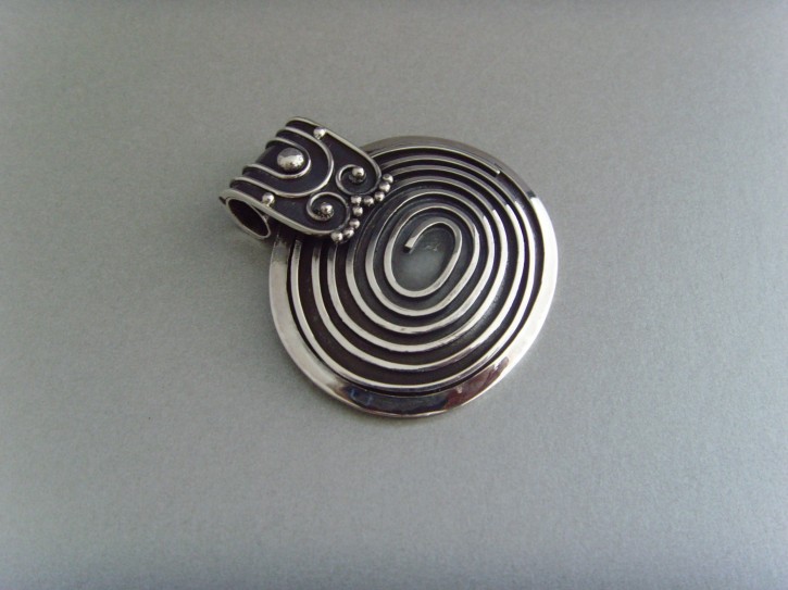 Spiralanhänger oval - 925'er Silber