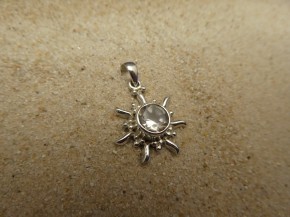 Inka Sonne / 925 er Silber / Bergkristall