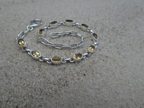 Citrin - Armband / 925'er Silber