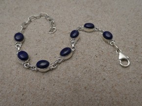 Armband - Lapis-Lazuli / 925'er Silber