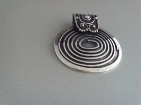 Spiralanhänger oval - 925'er Silber