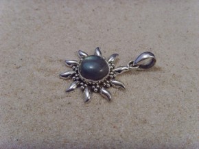 Inka-Sonne-Labradorit / 925'er Silber