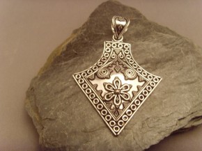 Silberanhänger (antikes-Design) - 925'er Silber