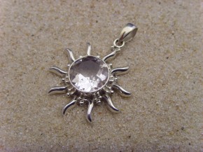 Inka Sonne Bergkristall - 925'er Silber