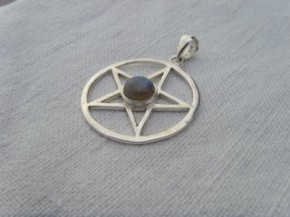 Pentagramm - Labradorit / 925'er Silber