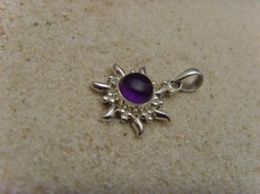 Inka Sonne / 925 er Silber / Amethyst