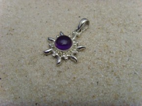 Inka Sonne / 925 er Silber / Amethyst