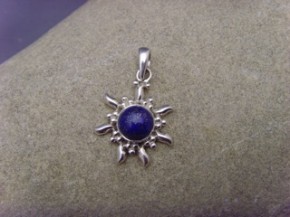 Lapis-Lazuli Inka Sonne / 925 er Silber / 