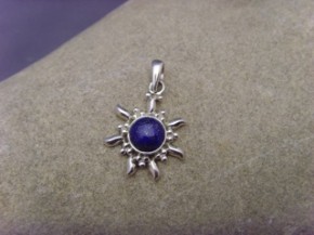 Lapis-Lazuli Inka Sonne / 925 er Silber / 