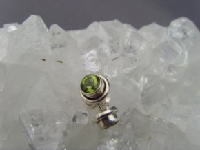 Peridot Ohrstecker - Rund - 925'er Silber